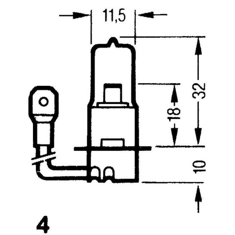 BÓNG ĐÈN Ô TÔ H3 (12V-55W) (hộp 10 cái)