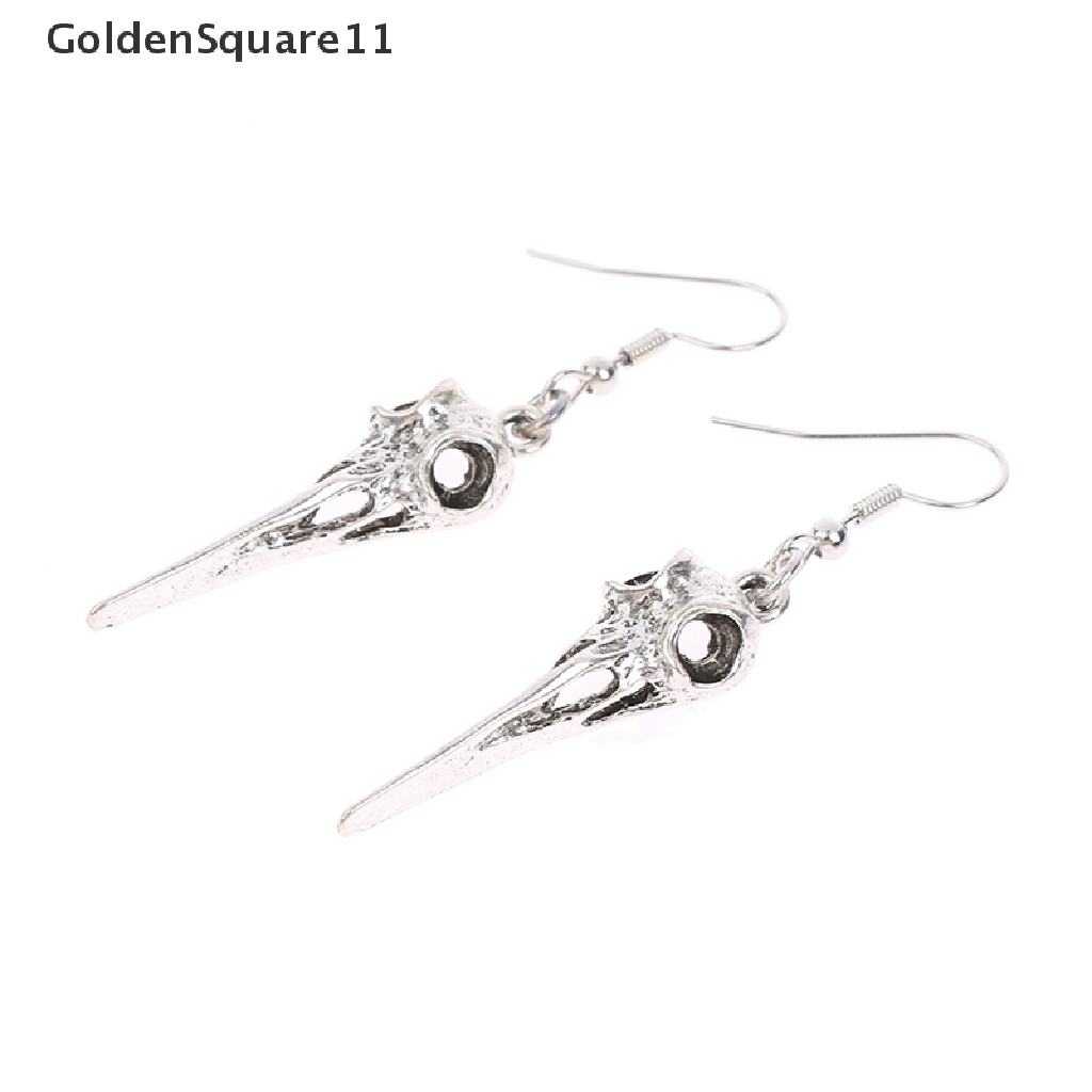 [Goldsquare11] Bông Tai Hình Đầu Lâu Chim Phong Cách Gothic Quà Tặng Phong Cách Punk