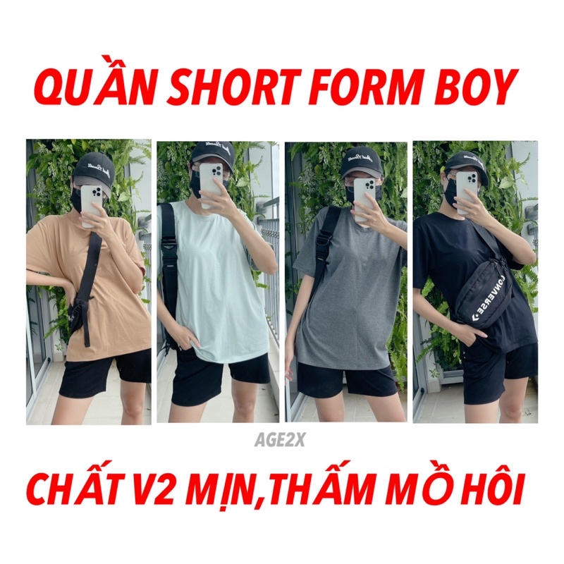 Quần short nữ phom Boy chất thun năng động ngày hè