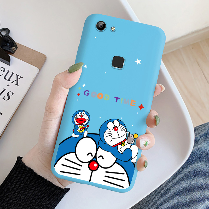 Doraemon Cheap Phone Case for Vivo X30 X7 Plus X7 X9 X9S Y19 Y53 Y55 Y66 Y67 Y71 Y71S Y81 Y83 Pro Silicone Painted Protection Cover