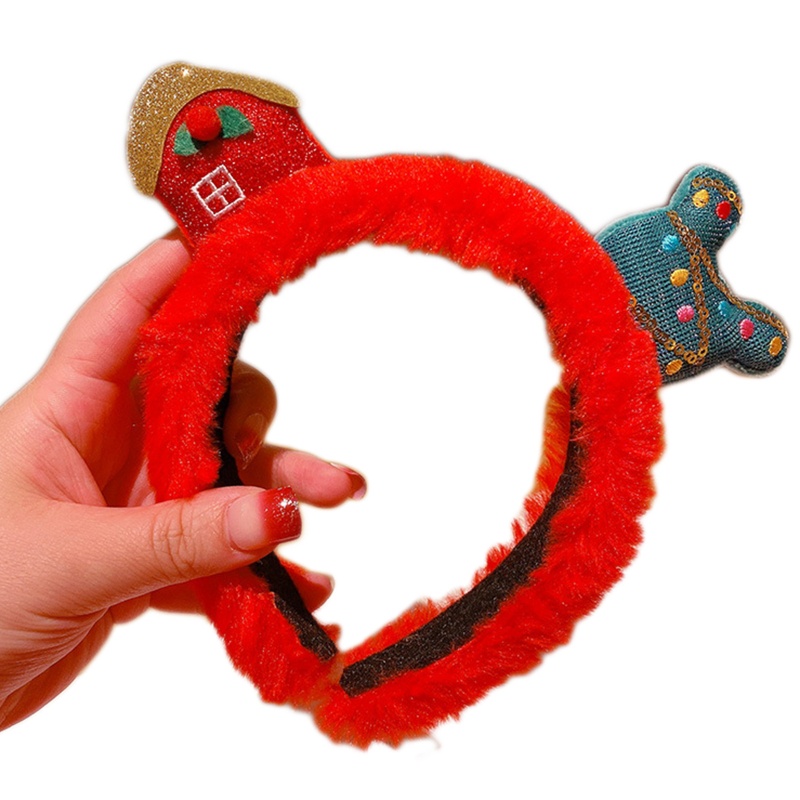 Băng Đô Cài Tóc Rửa Mặt Bằng Vải Bông Giáng Sinh Dễ Thương