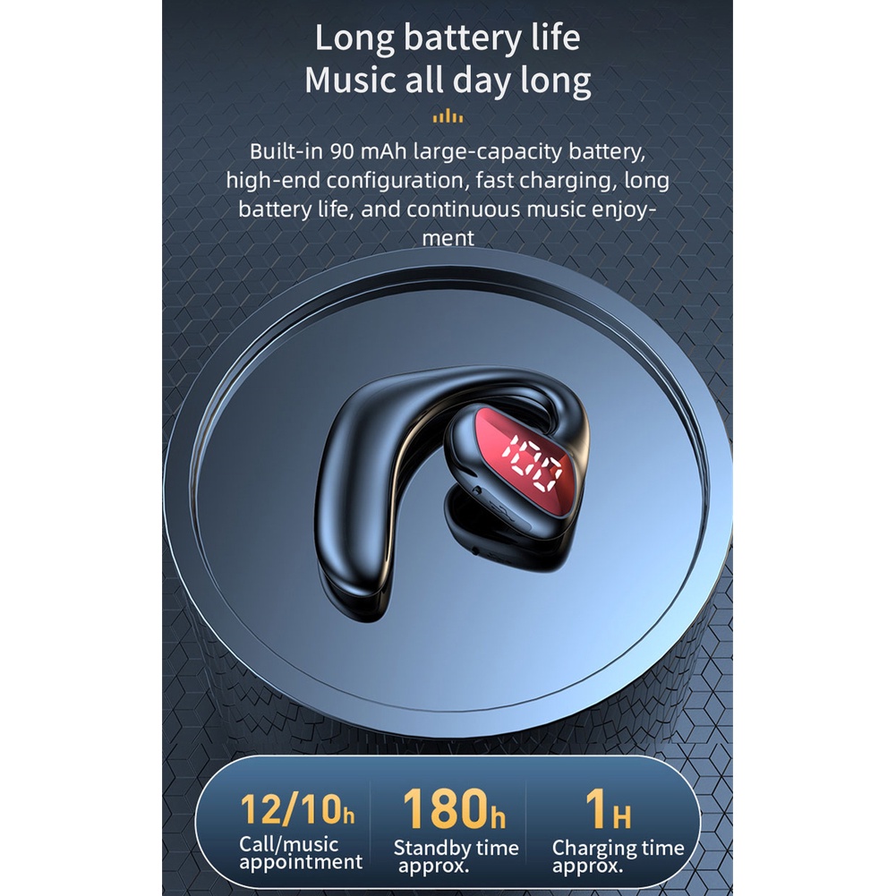 M-k8 Bluetooth Tai Nghe Tương Thích Màn Hình Hiển Thị Kỹ Thuật Số Kinh Doanh Tai Nghe Tai Dây Rung Loa Không Làm Đau Tai Tai Nghe Chụp Tai