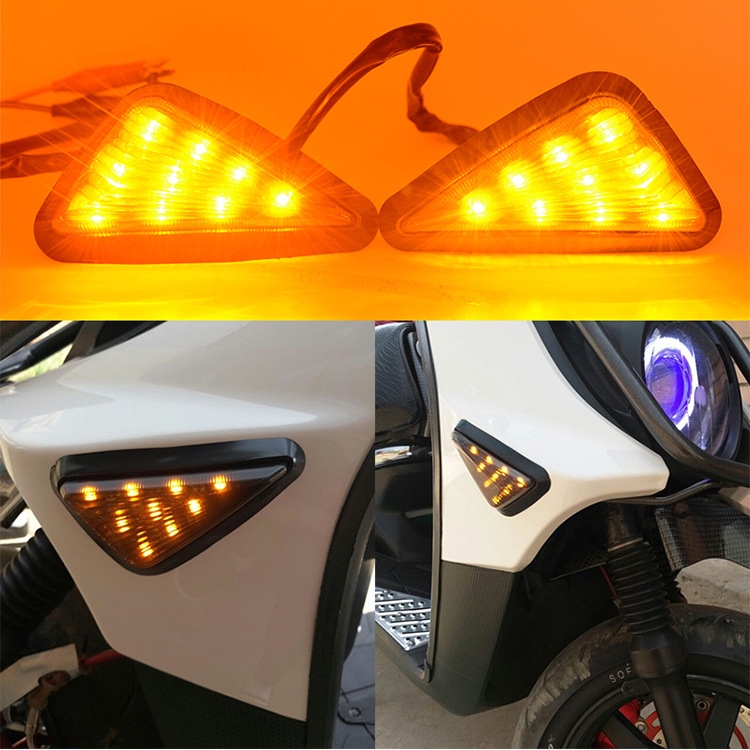 Set 2 đèn LED xi nhan CBR600 CBR1000 hình tam giác dùng cho xe máy