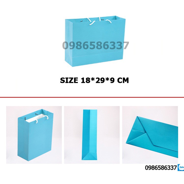 Combo 20 túi bìa cứng có quai cỡ trung các size màu đen xanh,túi đựng quà giá rẻ, túi giấy kraft giá rẻ, bao bì đựng quà