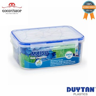 Hộp Nhựa Chữ Nhật Đựng Thực Phẩm Duy Tân Matsu 2800mL(24 x 19 x 10 cm) No.439