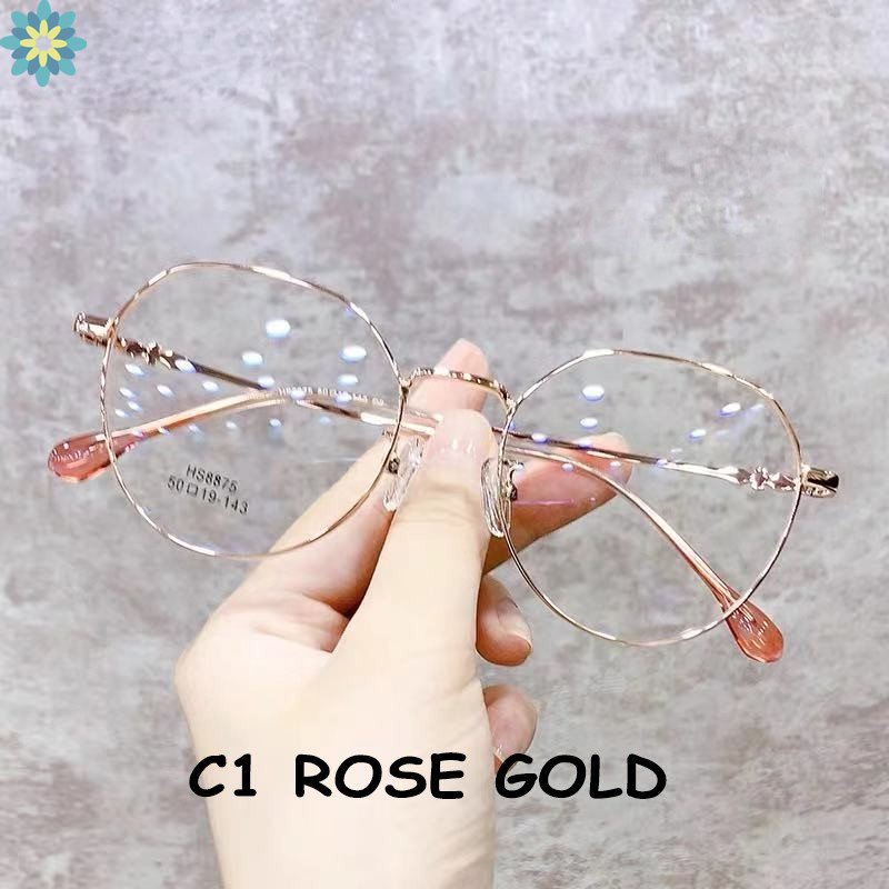 Kính Bảo Vệ Mắt Gọng Kim Loại Chống Ánh Sáng Xanh Cho Nam Nữ