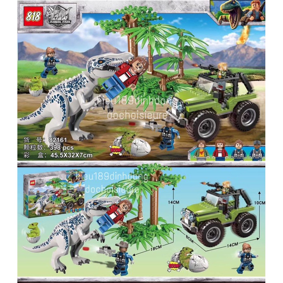 Lắp Ráp xếp hình Lego Jurassic World Dinosaur 82161 : Khủng long bạo chúa trắng Jurassic World 398 mảnh