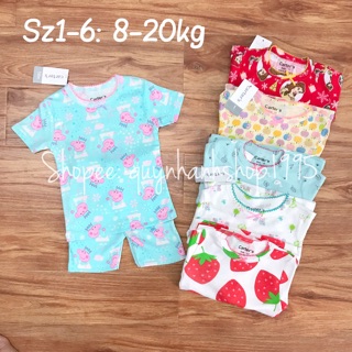 Combo 7 bộ carter cộc tay bé gái