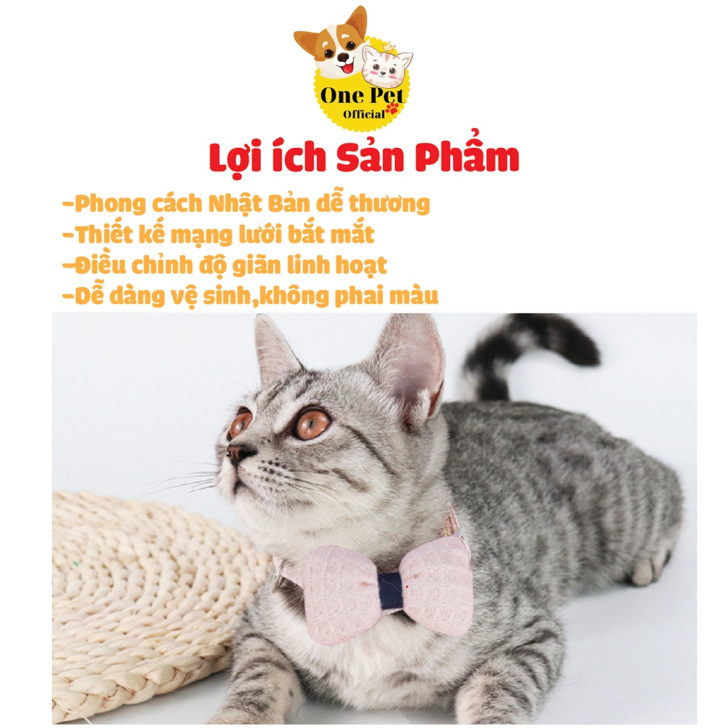 Vòng cổ cho Chó Mèo có nơ, Phụ kiện trang trí đáng yêu cho Chó Mèo - One Pet Shop