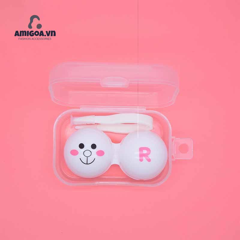 Hộp Đựng Lens Thiết Kế Trong Suốt Nhỏ Gọn Đáng Yêu