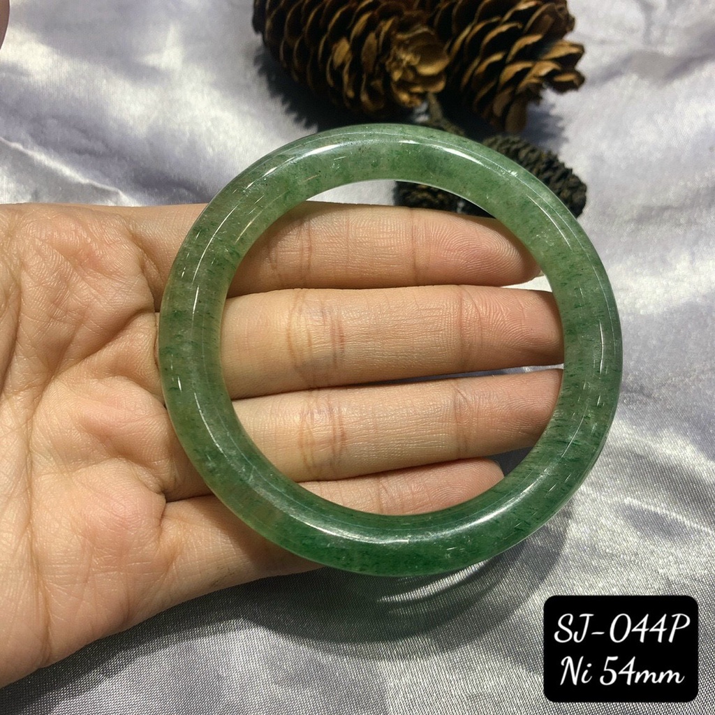 Vòng Kiềng Thach Anh Dâu Xanh Bảng Tròn 9-10mm