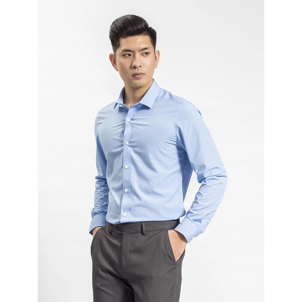 Áo Sơ Mi Nam Dài Tay ARISTINO ALS60708 Somi Công Sở Cao Cấp Màu Xanh Kẻ Ô Chữ Nhật Nhỏ Vải Sợi Tre Dáng Ôm Không Túi | BigBuy360 - bigbuy360.vn