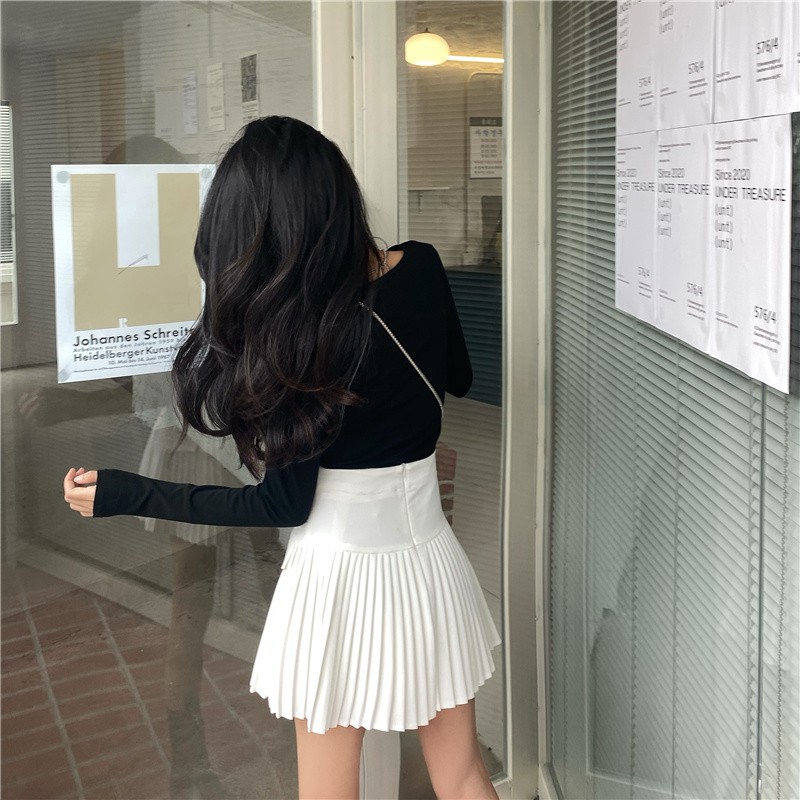 [HÀNG CÓ SẴN] Chân váy xếp ly đen trắng túi nắp hàng Quảng Châu | BigBuy360 - bigbuy360.vn