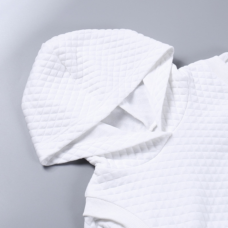 Bộ Áo Hoodie Dài Tay Dáng Rộng + Quần Short Lưng Cao In Chữ Thời Trang Cho Nữ