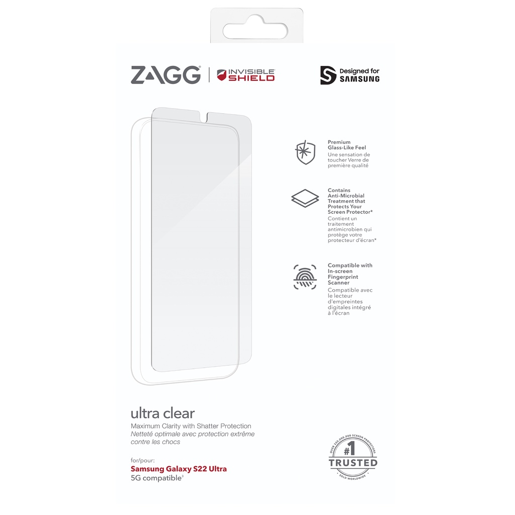 Miếng dán màn hình InvisibleShield Ultra Clear Samsung Galaxy S22 series