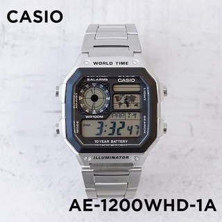 Đồng hồ nam casio AE 1200-WHD full box hiện thị điện tử máy Nhật chống nước siêu đẹp