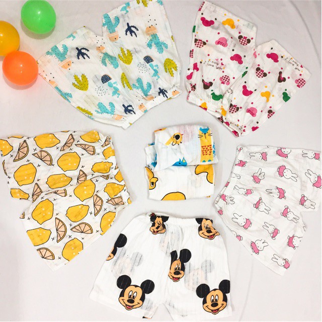 Quần đùi cotton giấy MÁT MỊN cho bé ( set 10 chiếc )