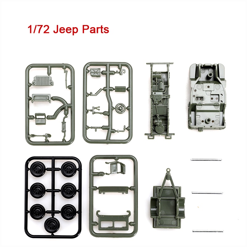 Mô Hình Xe Jeep 4D Lắp Ráp Bằng Nhựa