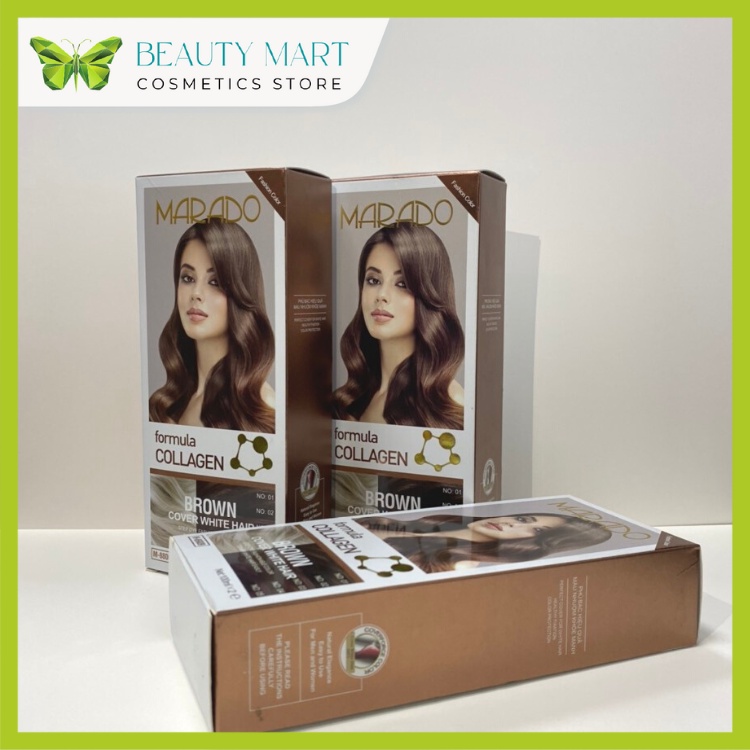 Thuốc nhuộm tóc phủ bạc Collagen - nhuộm màu thời trang không lo khô xơ tóc