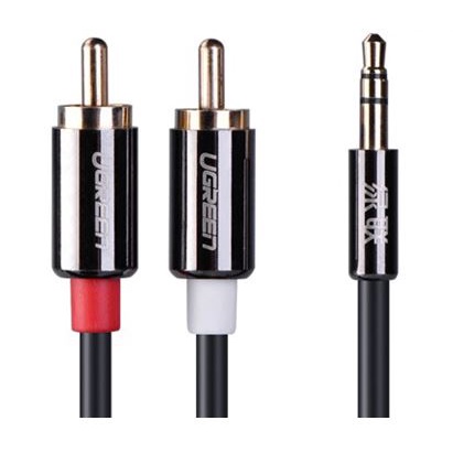 Cáp Audio 3,5mm ra 2 đầu RCA dài 2m chính hãng Ugreen 10584