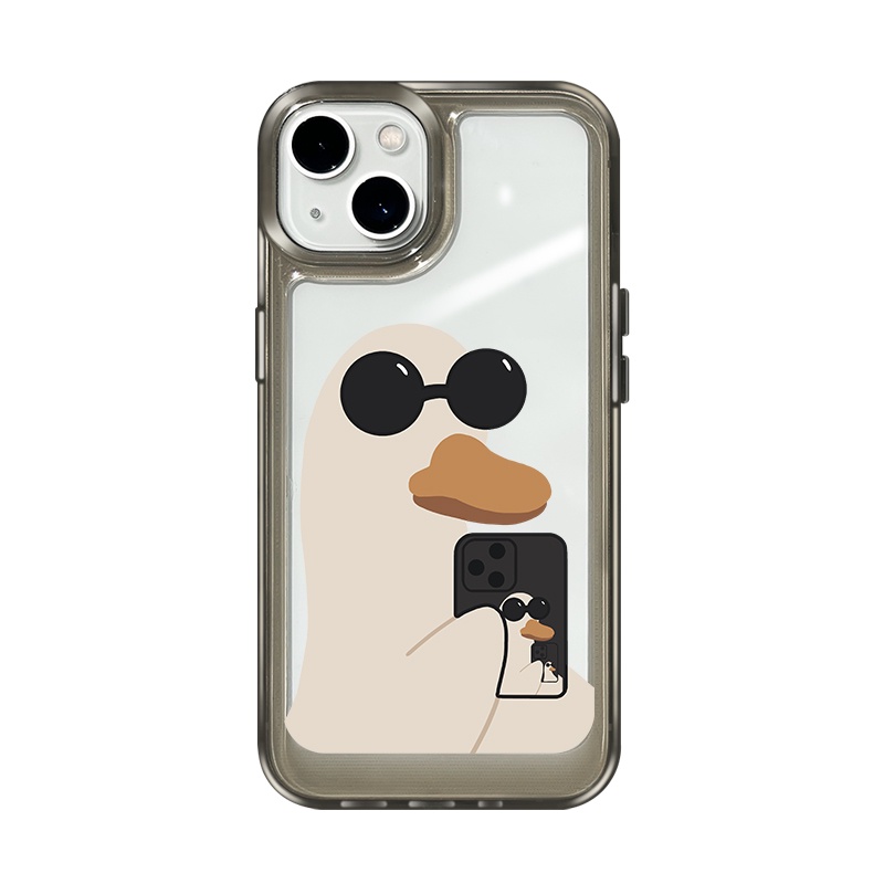 Ốp Điện Thoại tpu Mềm Hình Vịt Đeo Kính Râm Cho iphone 6s 7 8 plus x xs xr 11 12 13 14 15 max pro