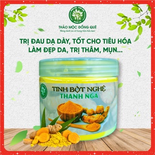 Tinh bột nghệ nguyên chất Thanh Nga hỗ trợ tiêu hóa đắp mặt làm đẹp Thảo mộc Đồng Quê 250G