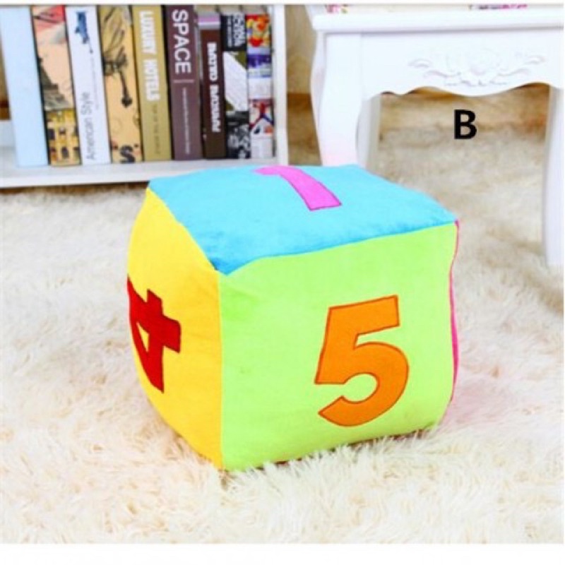 Xúc xắc bọc nhung 10 cm - giáo cụ dạy học hấp dẫn dạy trẻ học