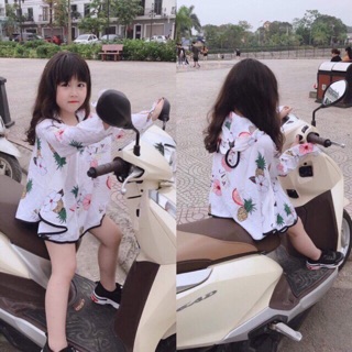 Áo chống nắng vải lanh lụa cho bé