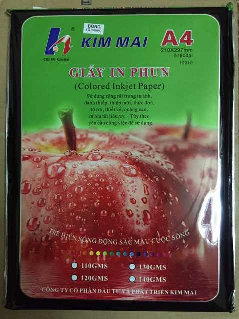 Giấy in ảnh kim mai, in ảnh 135gsm - 200msm
