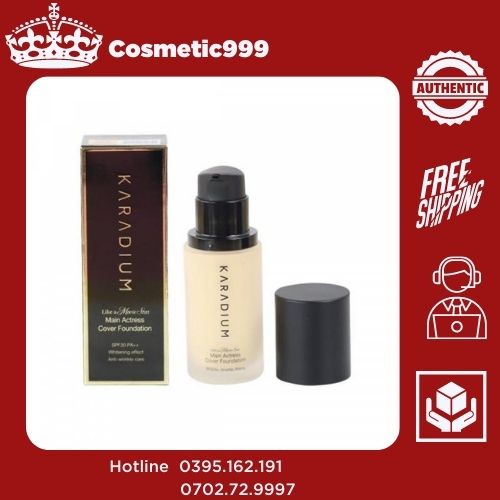 Kem nền karadium, foundation karadium hàn quốc chính hàng dành cho da dầu mụn kiềm dầu, mỏng mịn căng bóng Cosmetic999