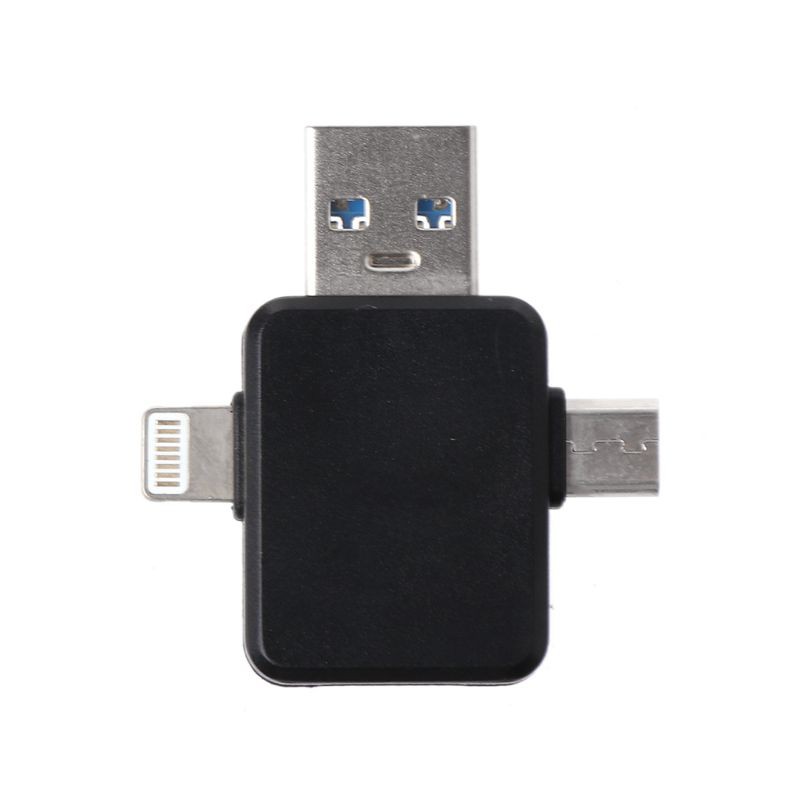 Đầu Chuyển Đổi Cổng Type C Sang Usb + Micro Usb + 8 Pin Cho Iphone Samsung Xiaomi Android