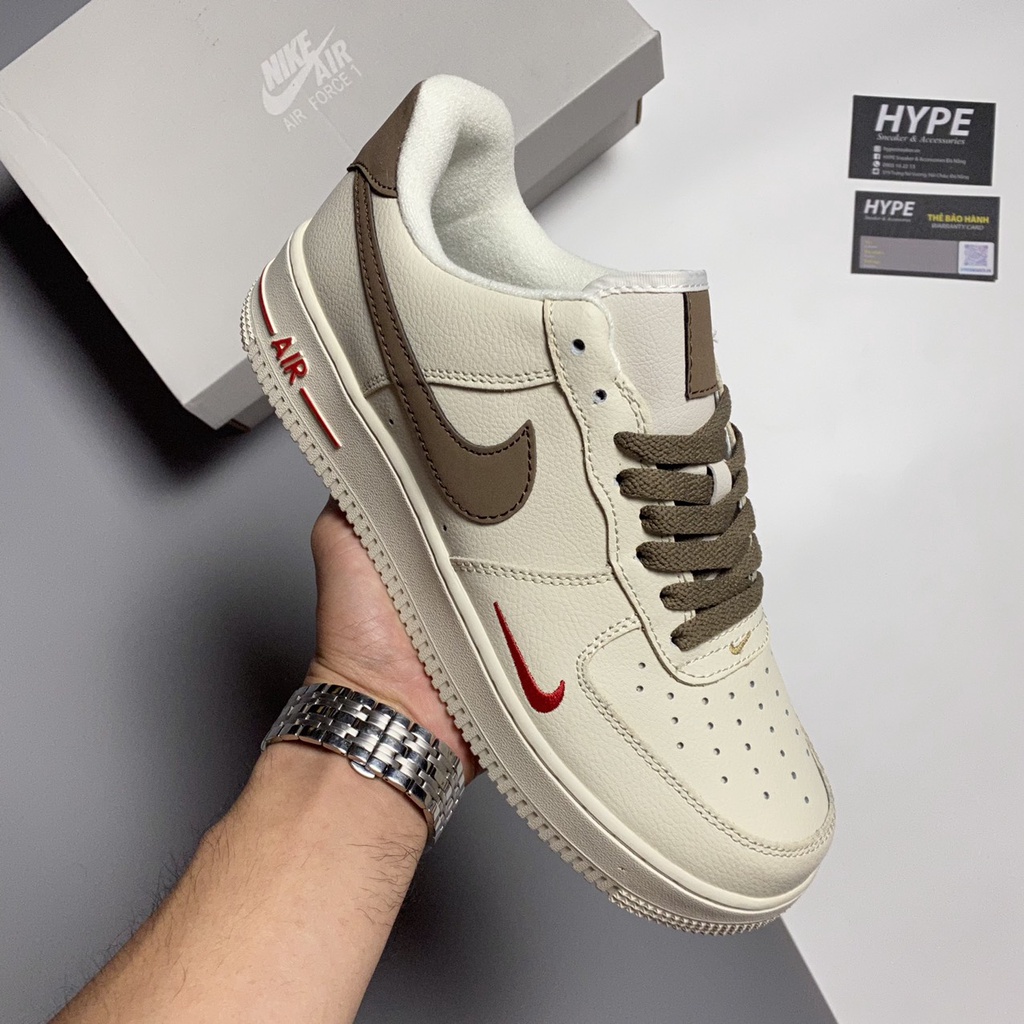 Giày Af1 Low Premium White Brown  - HYPE Sneaker | Phiên bản 1:1 .