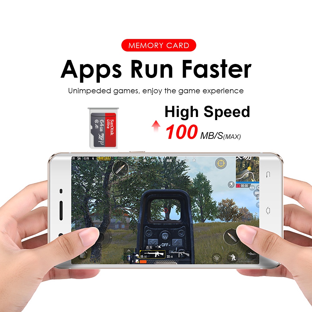 Thẻ Nhớ Sandisk 128GB Micro SD 256GB 16GB 64GB 32GB TF Cho Điện Thoại