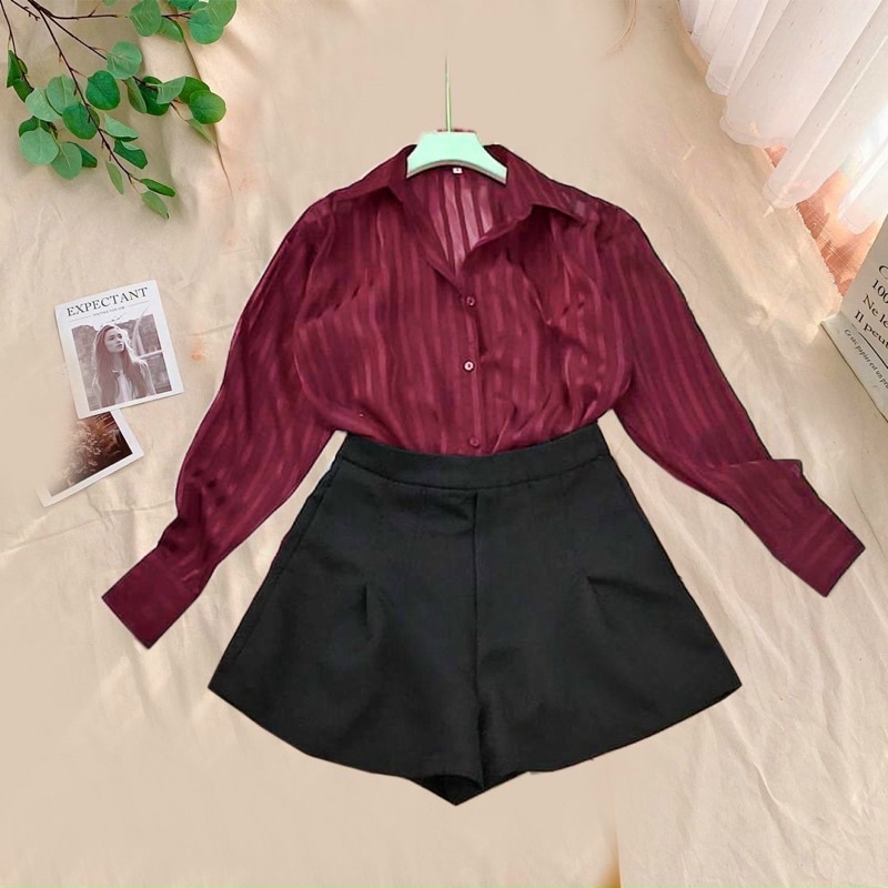 Sét Sơ Mi Sọc Bigsize 55kg Đến 100kg (M/L/XL/XXL)