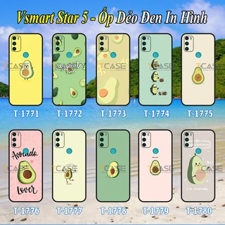 Ốp lưng Vsmart Star 5 - Ốp dẻo đen in hình Trái Bơ