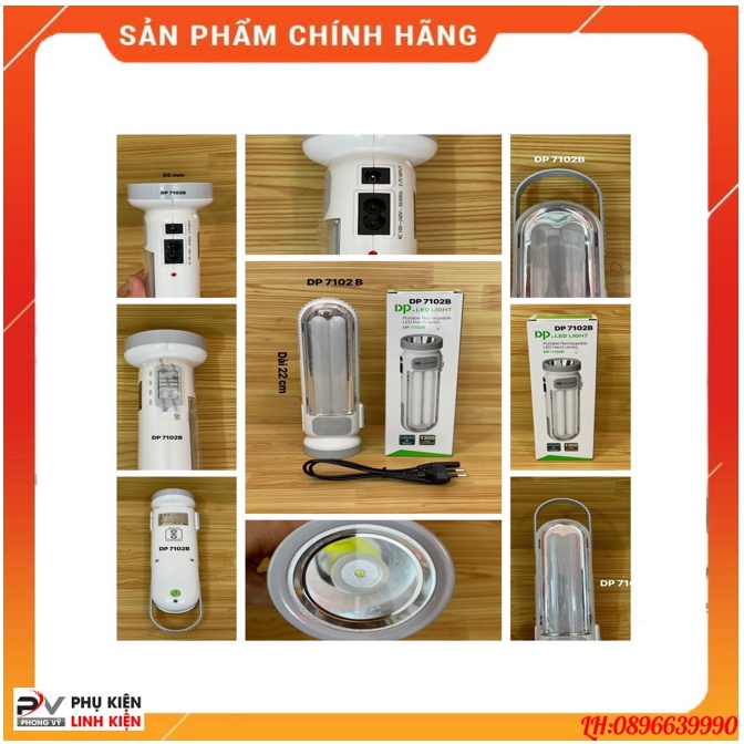 Đèn Pin LED Có Sạc Lưu Điện 2 trong 1 Siêu Sáng DP-7102B / DP Led Light
