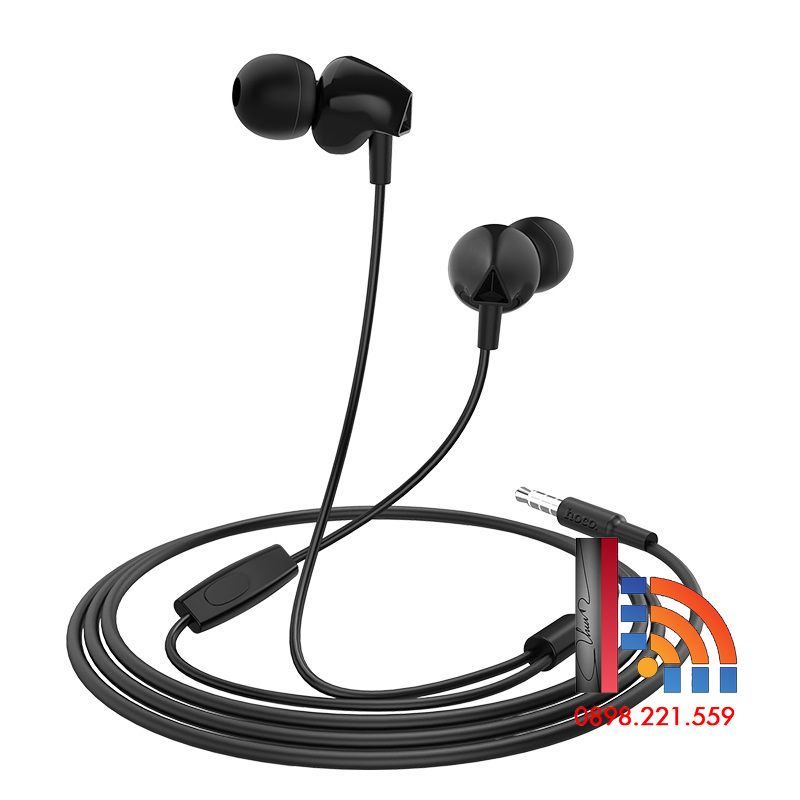 Tai nghe CÓ DÂY 3.5mm Hoco M60 & M58 có Mic đàm thoại dùng cho  ss Oppo xiaomi-màu đen/ trắng