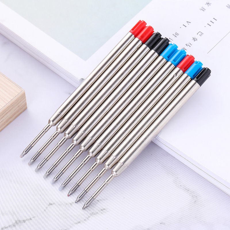 Set 10 Ruột Bút Bi Thay Thế Bằng Kim Loại 9.8cm G2 0.7mm
