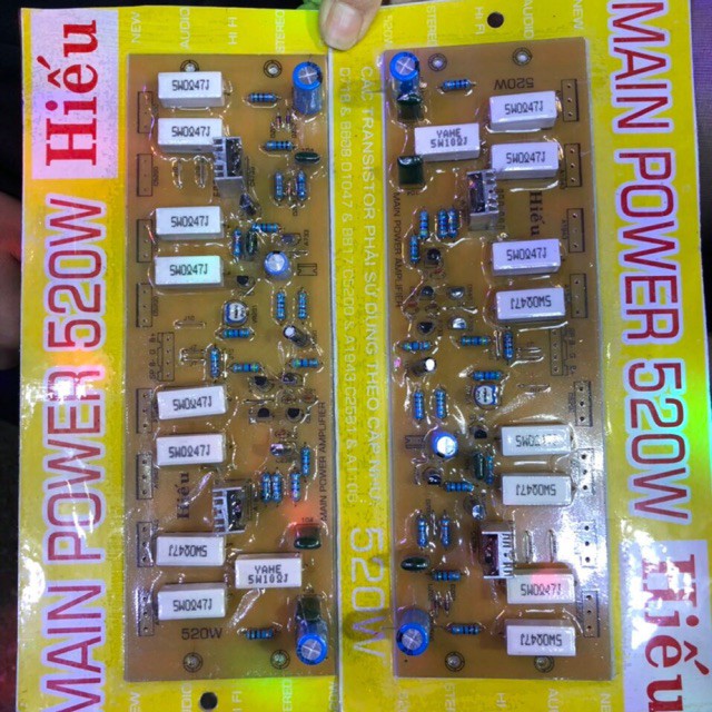 [NK] Cặp Bo mạch công suất ampli 520W 16 sò