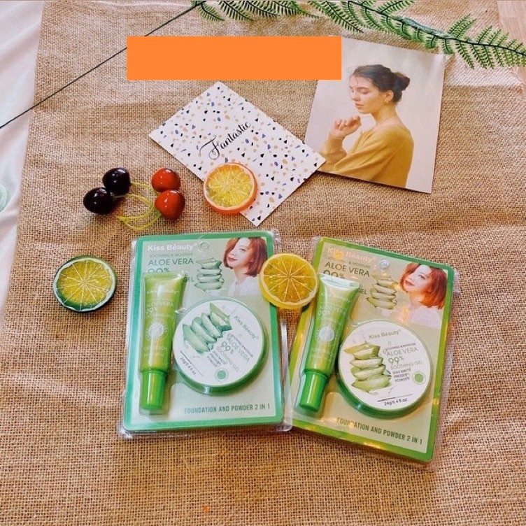 Bộ trang điểm lô hội Kiss Beauty Smoothing & Moisture Aloe Vera | BigBuy360 - bigbuy360.vn