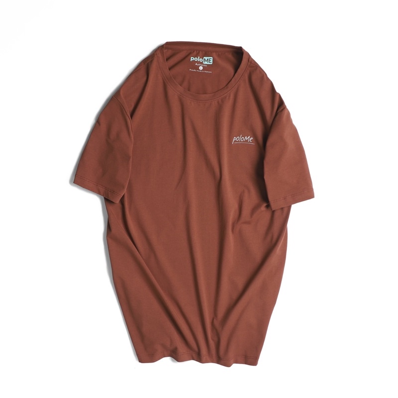 Áo thun nam trơn, tay ngắn - Áo phông nam có logo PoloME form rộng , cổ tròn, vải co giãn, không nhăn AN2 | BigBuy360 - bigbuy360.vn