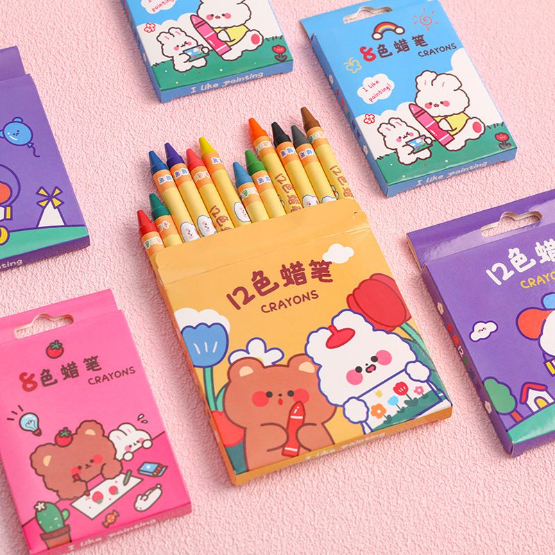 Bút sáp màu hộp 8 màu/12 màu