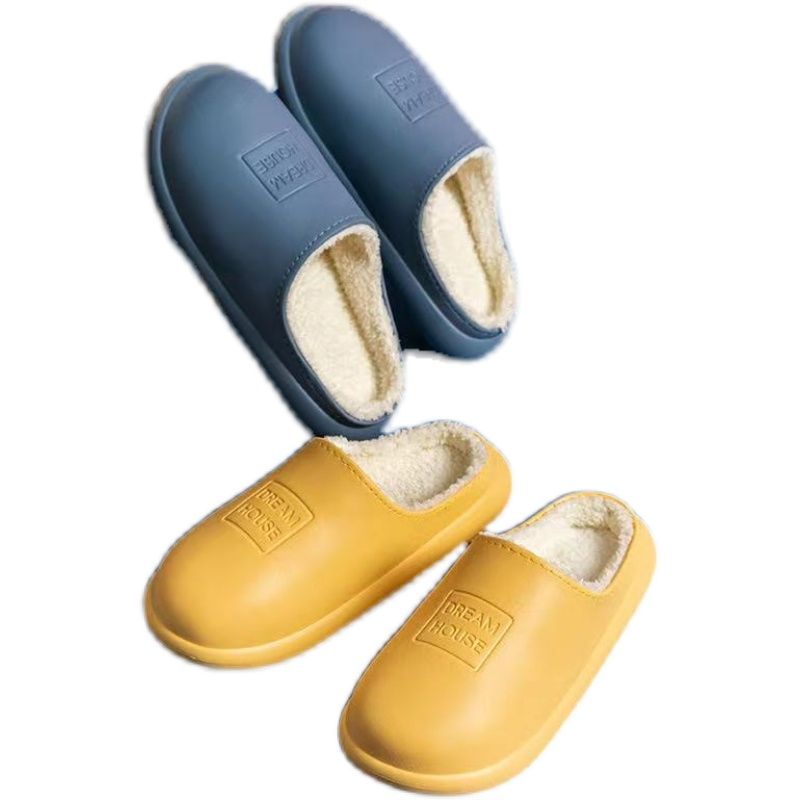 Dép Da Lót Lông Chống Thấm Nước Siêu Ấm