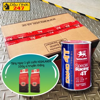 (Lon 1L) Thùng nhớt 6 lon Wolver Special Racing 10w40 - kèm quà tặng