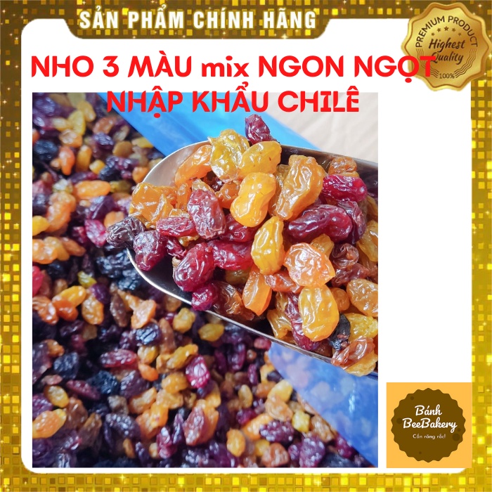 [Hàng mới về] Nho Khô 3 màu mix Chua Chua Ngọt Ngọt Siêu Ngon NK Chile