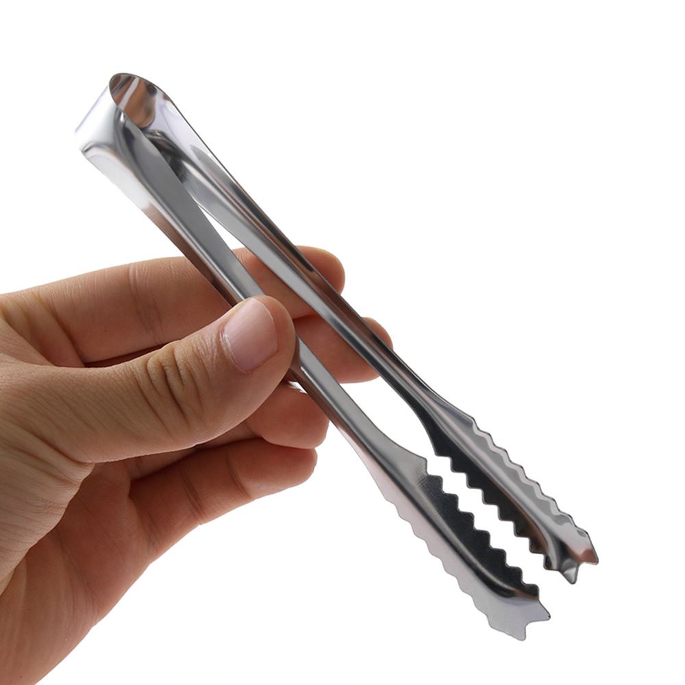 YIYU 1 Kẹp Gắp Đá Viên / Đường Nướng Bbq Mini Bằng Thép Không Gỉ Nhiều Màu Dài 15cm