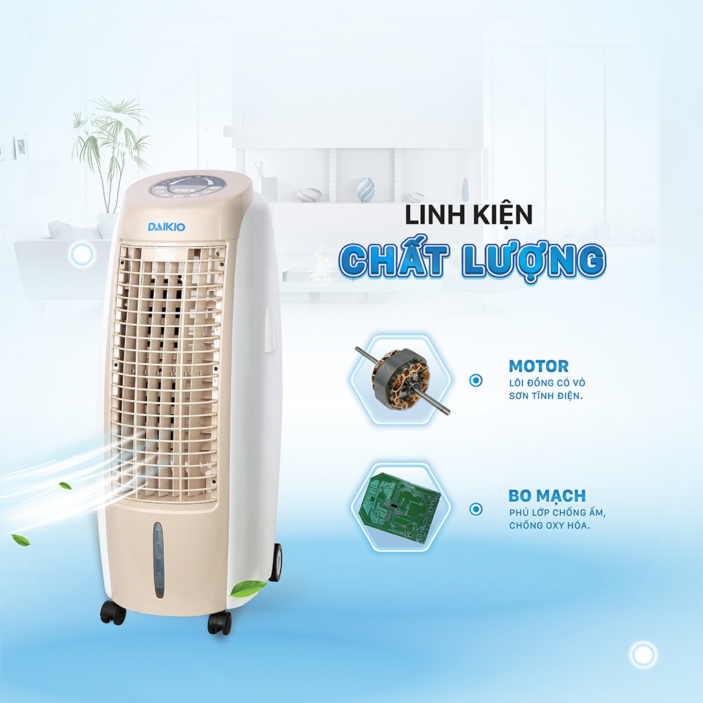 Máy làm mát không khí Daikio DKA-01500B cao cấp - Quạt điều hòa hơi nước Daikio sức gió 1500m3/h