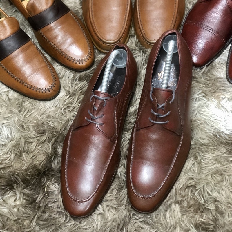 [Giày 2hand] [Size 40] Giày Tây Kiểu Dáng Oxford Thương Hiệu Tandy Màu Đỏ Mận