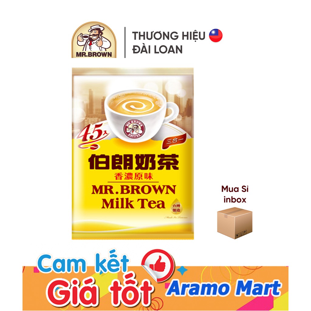 [FREESHIP] Trà sữa Mr Brown Đài Loan 45 gói/túi ＊AramoMart＊