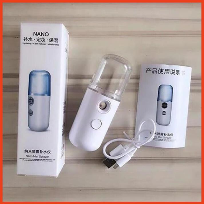 Máy xông mặt mini-Máy phun sương tạo ẩm nano mini giữ ẩm làm mát da